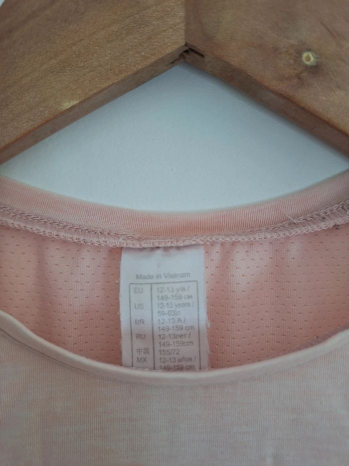 T shirt de sport Domyos décathlon rose enfant fille 12 ans - photo numéro 4