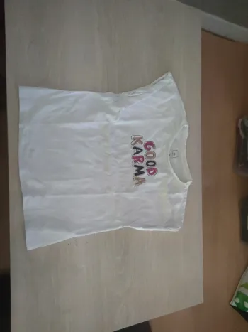 T-shirt blanc manche courte good karma firefly 12 ans