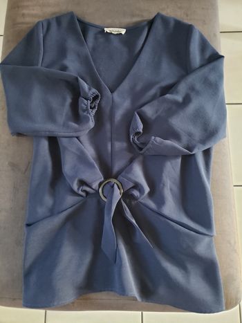 Blouse bleu marine manches longues