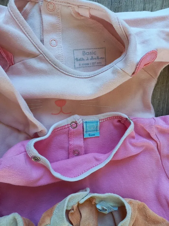 Lot 5 pyjamas bébé 6 mois - photo numéro 4