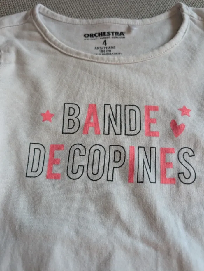 T-shirt manche longue fille 4 ans - photo numéro 2