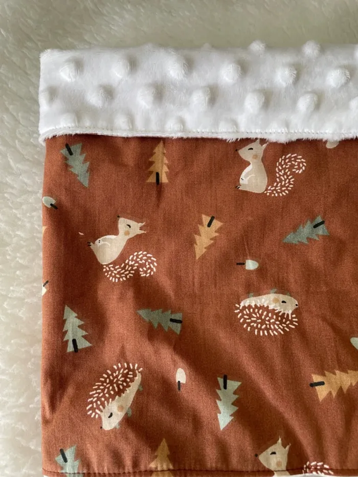 Snoods enfant blanc écureuil et hérisson - photo numéro 2