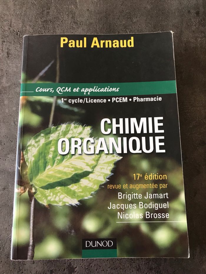 Livre de chimie organique
