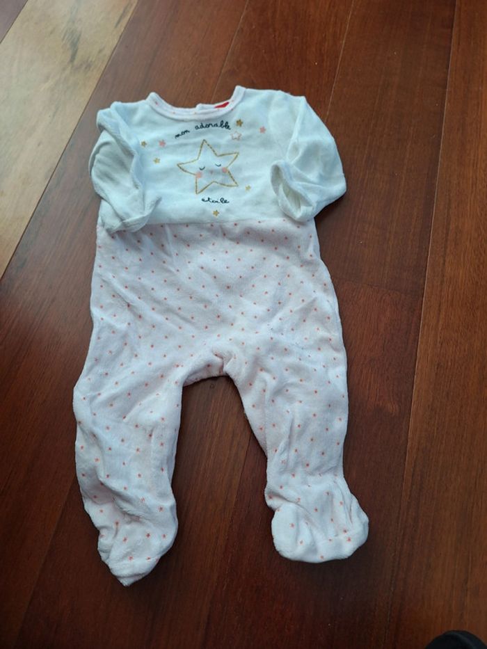 Pyjama velours 3mois fille