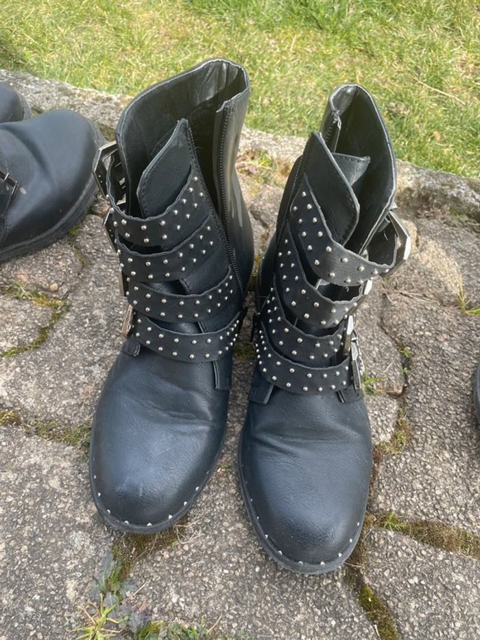 Bottines noires à clous - photo numéro 2