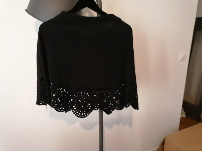 Jupe noire taille élastique bas en dentelle - photo numéro 4