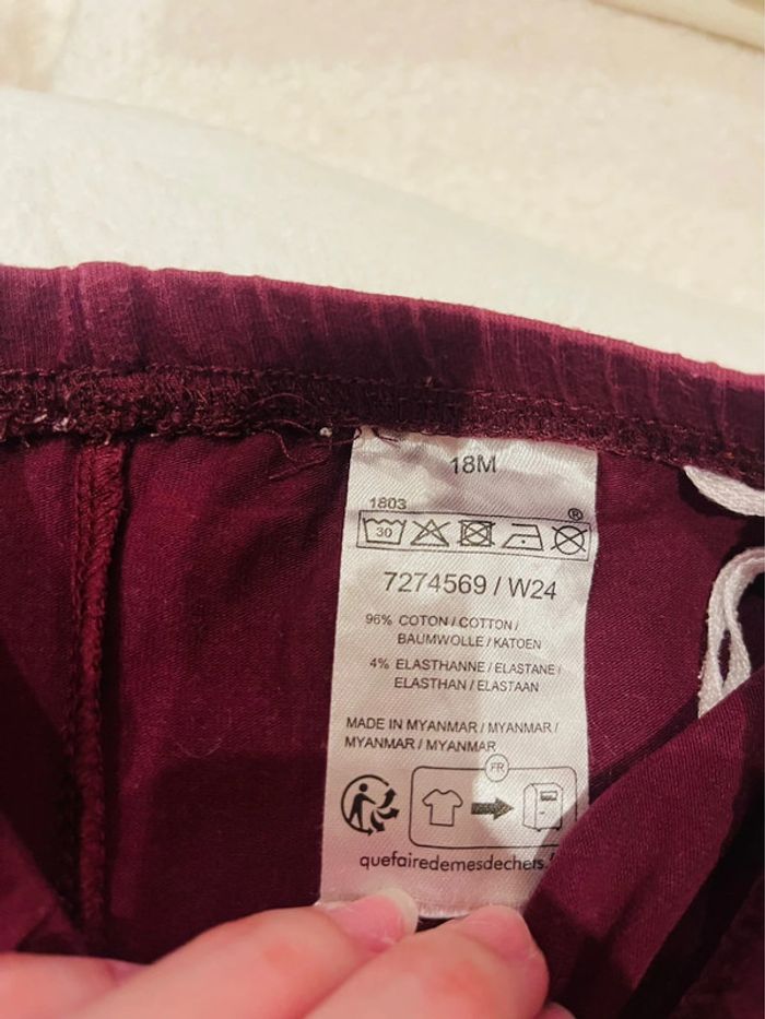 Ensemble petit legging violet et petit pull rose avec des chats 18 mois - photo numéro 7
