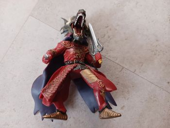 Figurine loup dragon guerrier