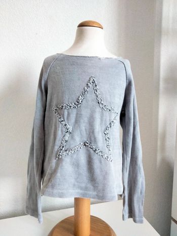 Pull léger gris étoile - 4 ans