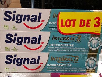 Lot de 3 dentifrices Signal interdentaire