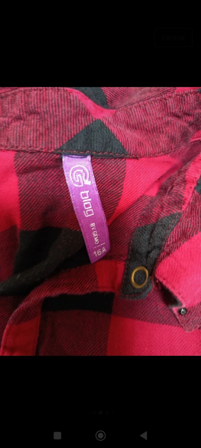 Lot de 2 chemises a carreaux - photo numéro 3