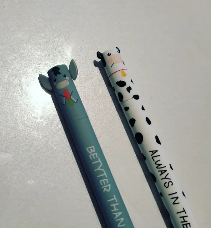 2 stylos effaçable animaux de la ferme style legami - photo numéro 3
