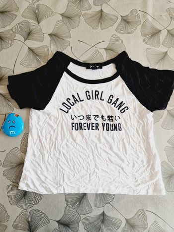 Tee shirt jennyfer taille xs noir et blanc 34