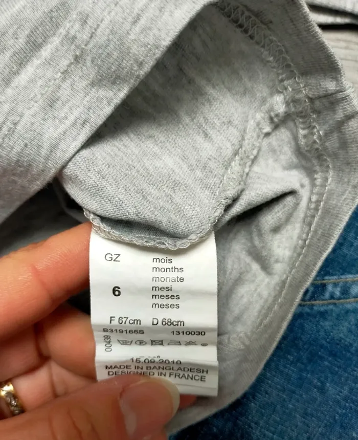 Ensemble t-shirt et jeans garçon 6 mois Tape à l'oeil - photo numéro 4