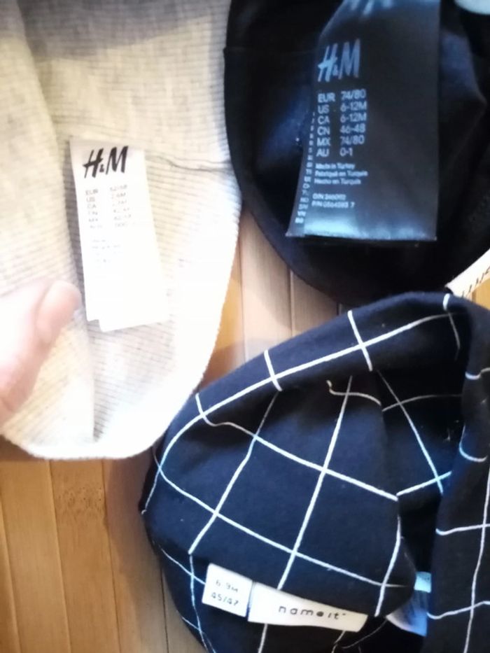 Lot bonnets 6mois h&m name it - photo numéro 3