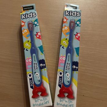 Lot de 2 brosse à dent enfant bleu neuf