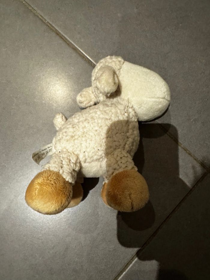 Peluche mouton - Zeeman - Happy Horse - Dimensions: 22 cm * 18 cm - Blanc, crème & marron - photo numéro 3