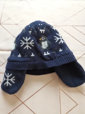 Bonnet bébé pingouins