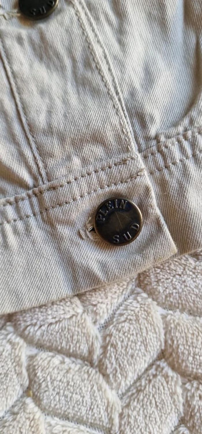 Veste en cotn sans manche Plein Sud esprit militaire beige taille 36 - photo numéro 7
