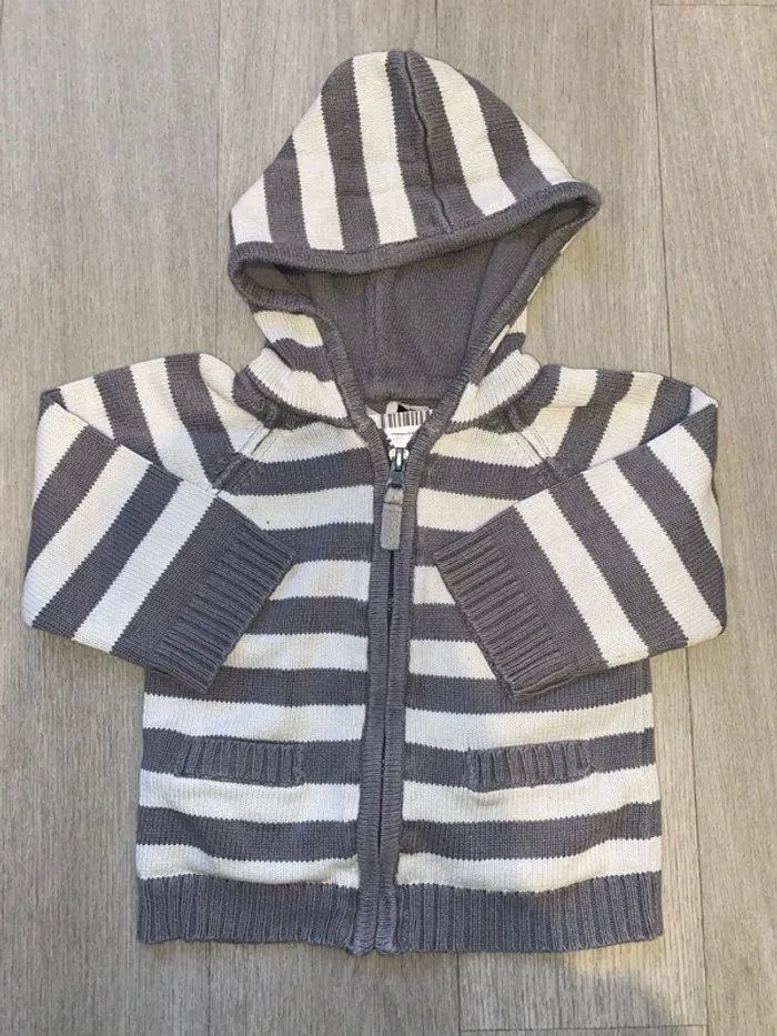 Gilet zippée 12mois - photo numéro 2