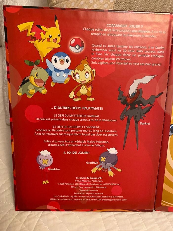 Livre jeu Pokémon cherche et trouve Aventure Darkrai - photo numéro 3