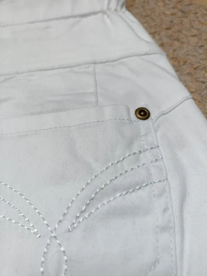 Pantalon taille haute blanc neuf T34 - photo numéro 5
