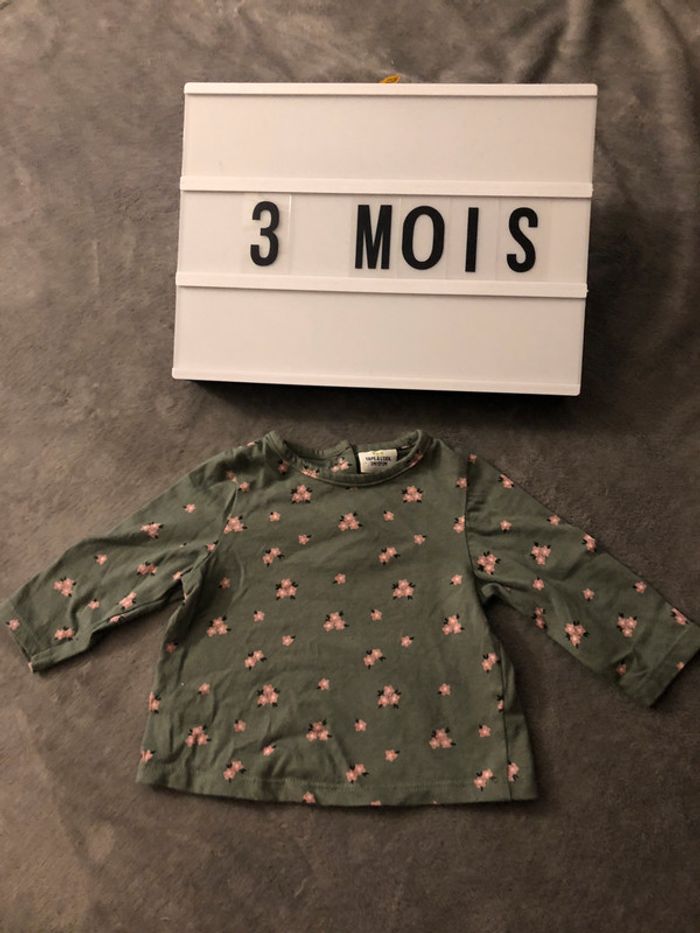T-shirt manches longues 3 mois