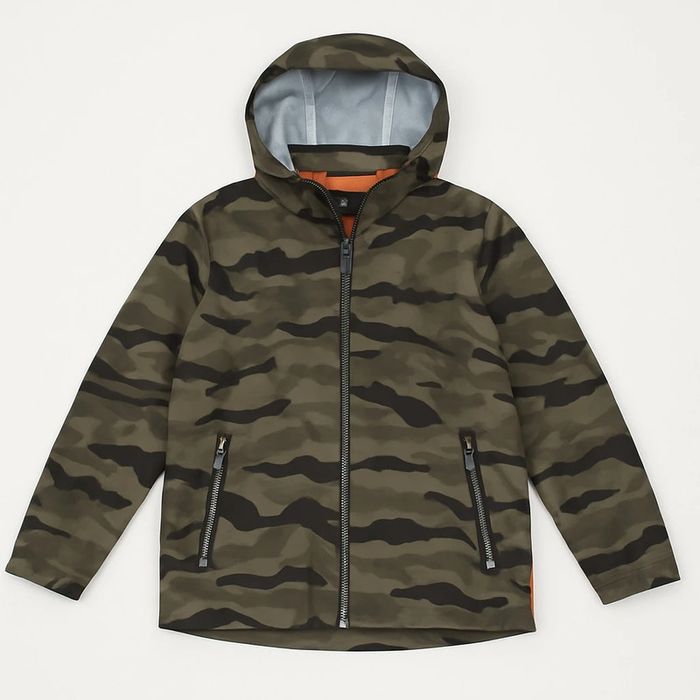 Veste camouflage imperméable à capuche homme