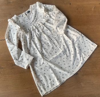 Robe velours fleuri 8 ans