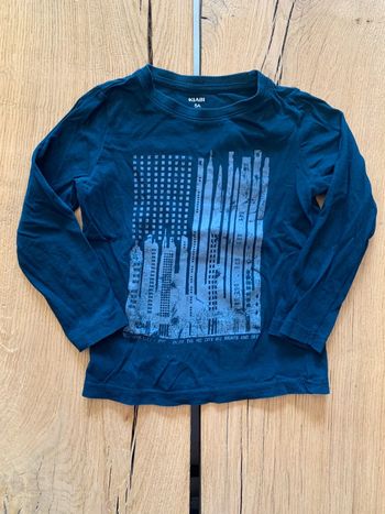Tee-shirt manches longues marine New York garçon 5 ans Kiabi
