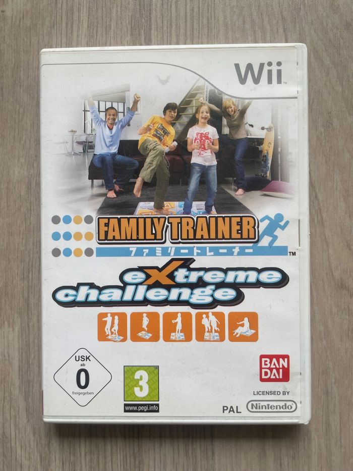 Jeu pour Nintendo Wii, Family trainer extreme challenge, en français.