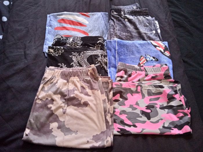 Lot vêtements (tee-shirts, débardeurs, robes été, jeans, leggings, shorts, cyclistes ) taille 44-46-48 - photo numéro 7