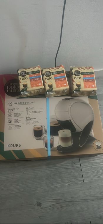 Machine à café krups +3 boîtes capsule de café