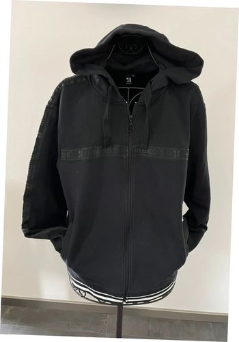 Gilet zippé noir à capuche taille XL marque hybrid.5