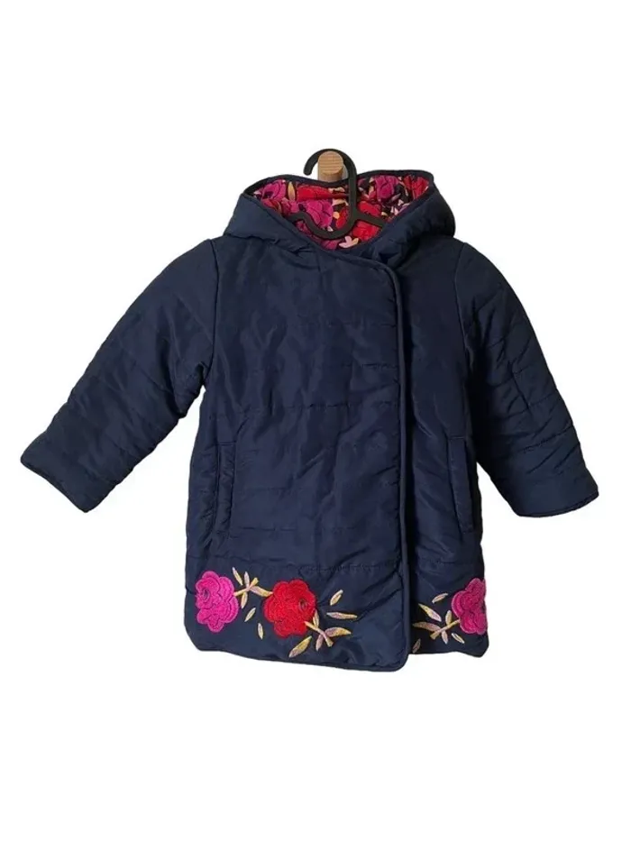 Parka réversible, motif fleuri - DPAM 4 ans (104cm) - photo numéro 2