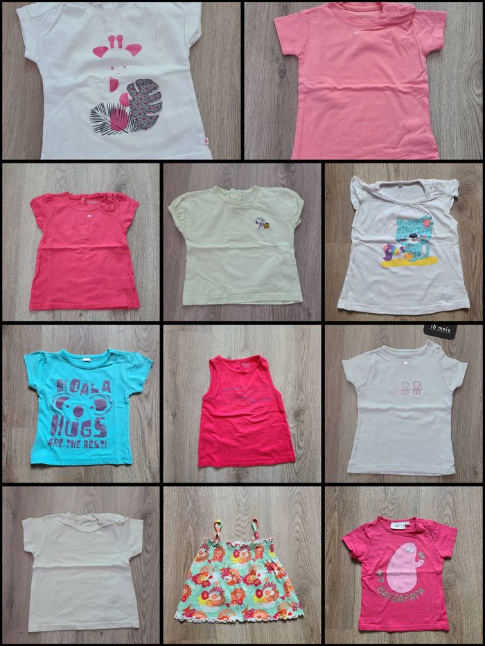 Lot de T-shirt fille 18 mois - photo numéro 2