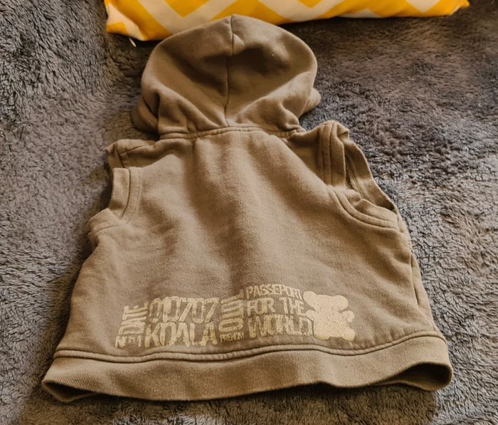 Gilet marron sans manches garçon taille 12 mois Tout Simplement - photo numéro 3