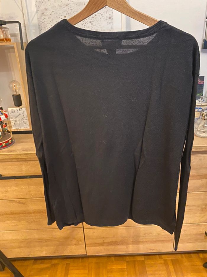 Pull mailles fines noir h&m - photo numéro 3