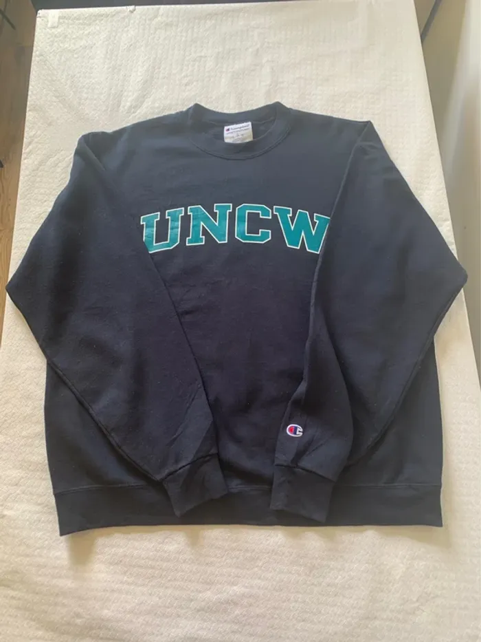 Sweat Champion UNCW bleu marine Taille L - photo numéro 4