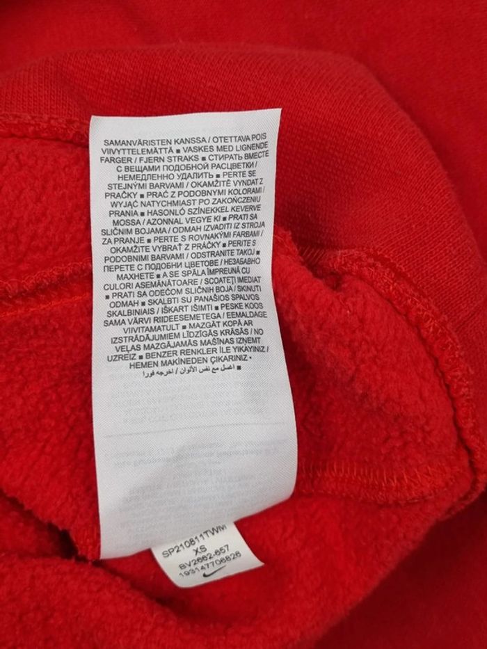 Sweat Nike rouge logo blanc – Taille XS Hommes - photo numéro 8