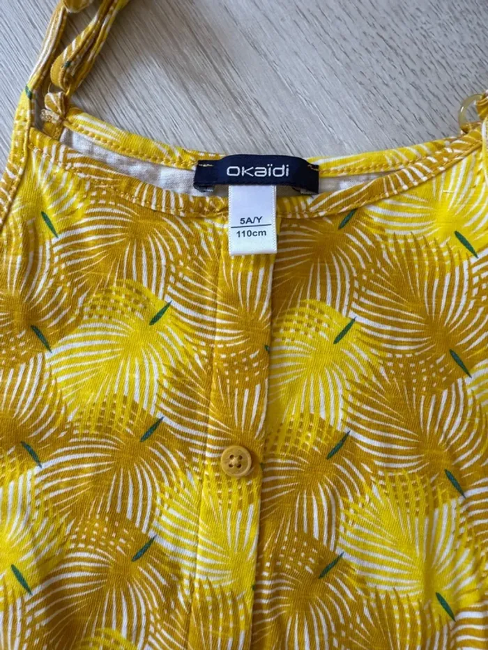 Jolie combi short Okaïdi jaune 5 ans - photo numéro 3