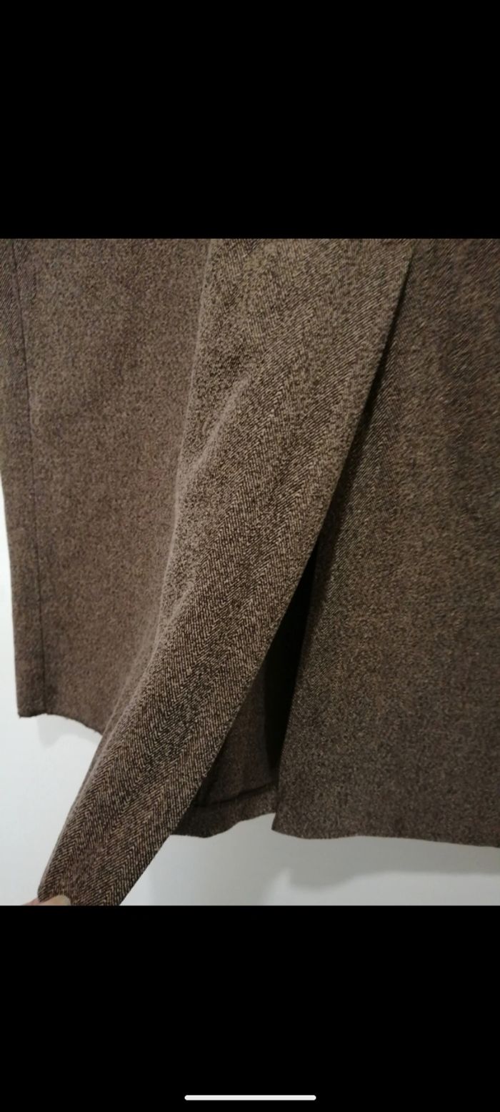 Jupe vintage fashion plus marron mouchetée. Taille 54 - photo numéro 2
