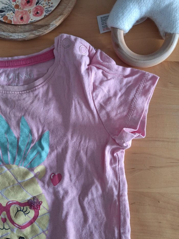 T-shirt manches courtes pour fille taille 12mois marque In Extenso très bon état - photo numéro 2