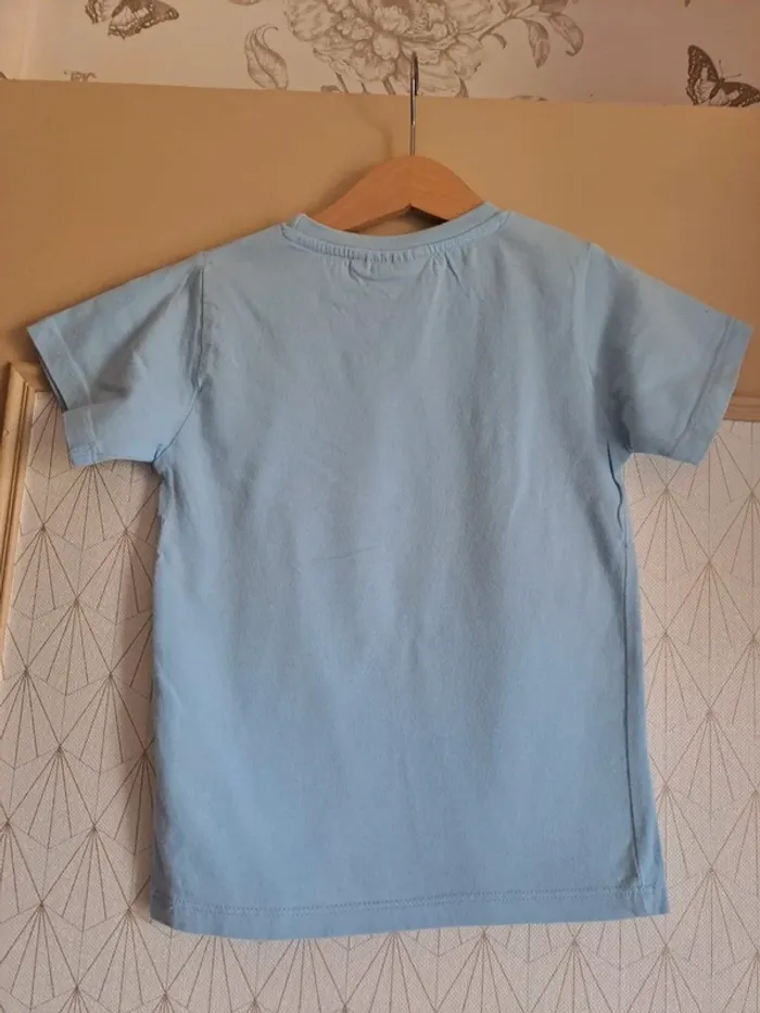 T-shirt garçon 5 ans comme neuf Eldys bleu clair - photo numéro 5
