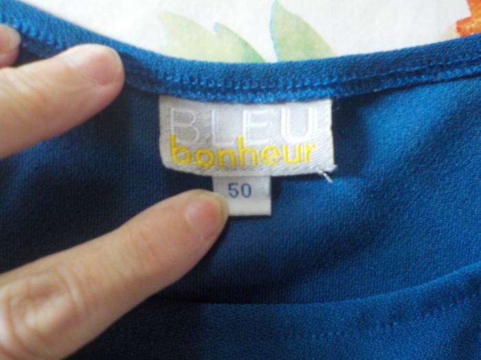 DEBARDEUR FEMME "BLEU BONHEUR" BLEU TAILLE 50 - photo numéro 3