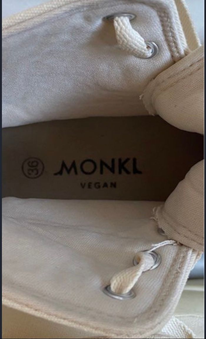 Paire de baskets montantes végan couleur crème Monki pointure 36 - photo numéro 9