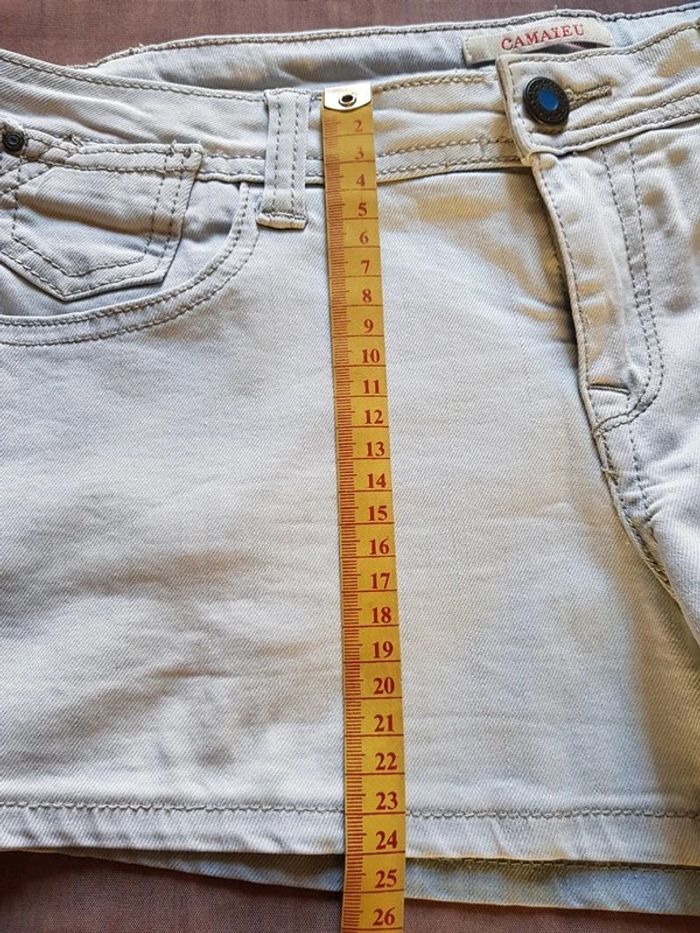 Short en jean court femme - T. 38 - photo numéro 4