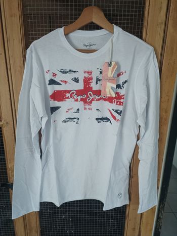 T-shirt manche longue pépé jeans taille L neuf 