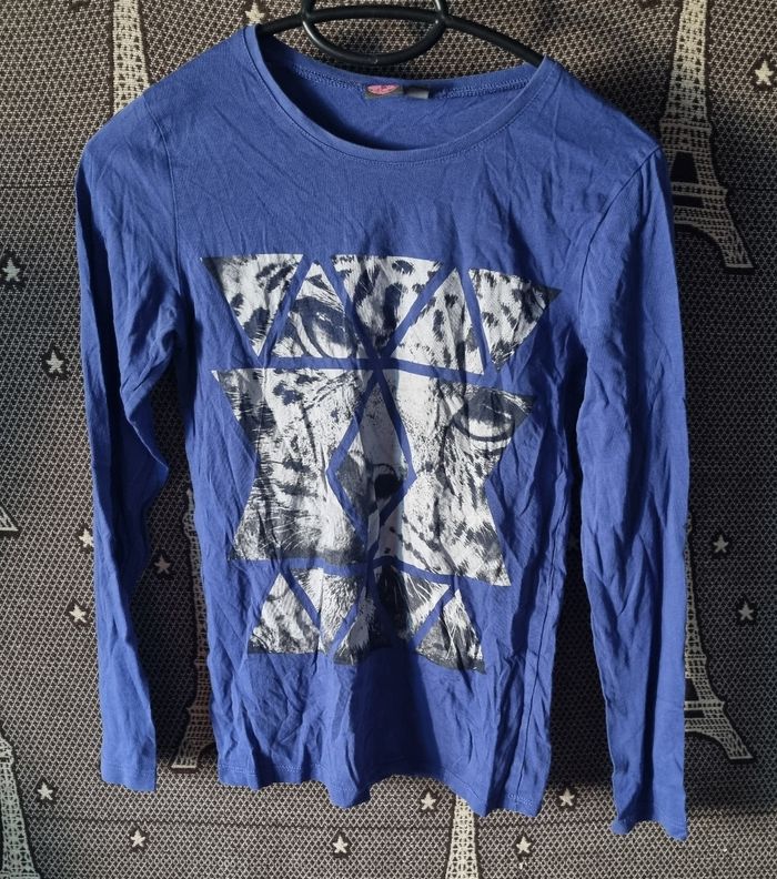 T-shirt manches longues imprimée léopard 14ans