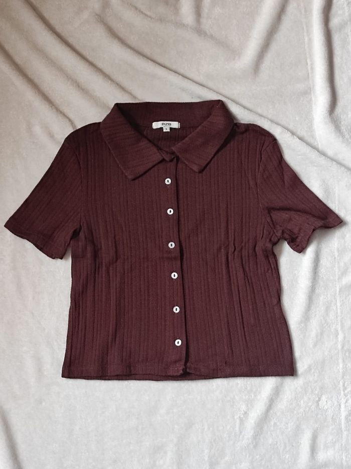 Haut court marron taille S - photo numéro 2